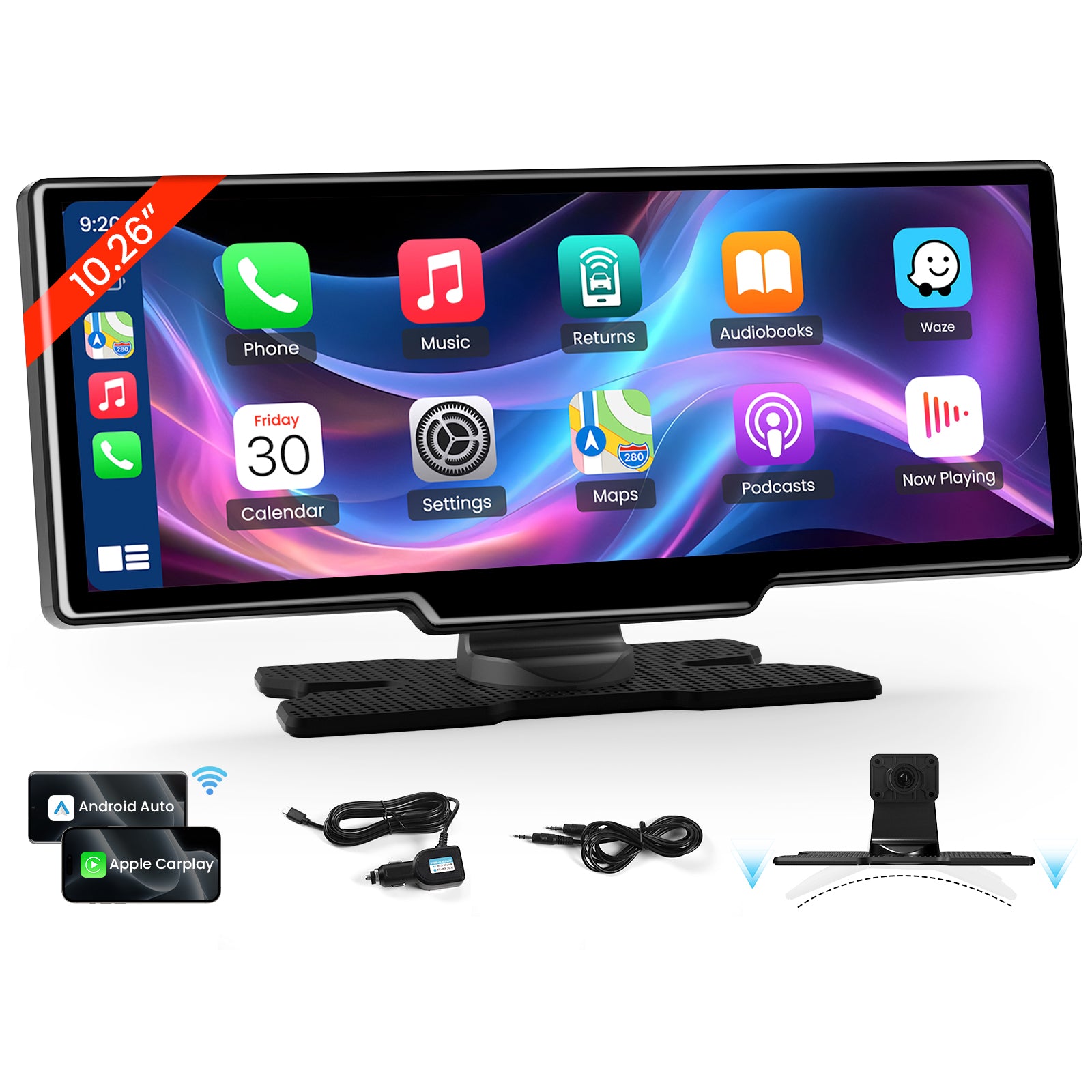 10.26'' Wireless Carplay & Android Auto – TECXERLLON