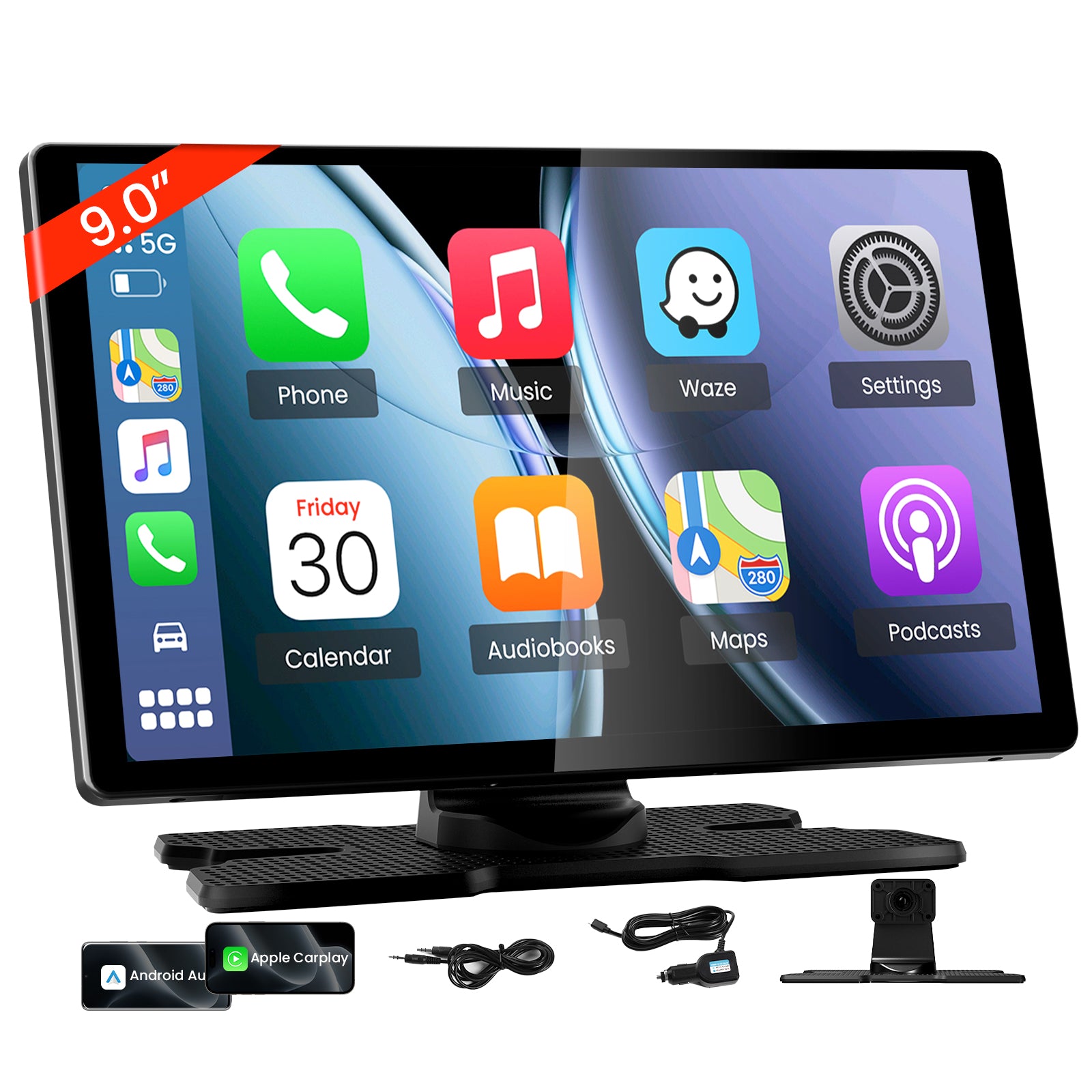 9'' Wireless Carplay Screen, No Camera – TECXERLLON