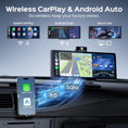 Gallery viewerに画像を読み込む, TECXERLLON 10.26" Portable Apple CarPlay Screen for Car, Wireless Car Play & Android Auto, 4K Dash Cam and 1080P Backup Camera, OTA, GPS Navigation, Voice Control, Mirror Link