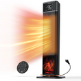 Load image into Gallery viewer, Portable Electric Tower Heater with Fireplace Display
