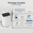Load image into Gallery viewer, TECXERLLON 15,000 BTU Portable Air Conditioner for Large Room up to 800 Sq. Ft., Quiet 48dB 4-in-1 AC Unit with Dehumidifier, Self-Evaporating, Sleep Mode, Remote & Window Kit
