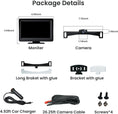 Load image into Gallery viewer, 5'' HD 1080P Backup Camera, Backup Camera for Car, Reverse Rear Camera with Night Version 130° Wide Angle, Waterproof, Strong Signal for Car, Van, Truck, Trailer
