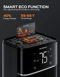 Load image into Gallery viewer, 32.3in Portable Electric Tower Heater with Fireplace Display, 1500W PTC Ceramic Heating, 70° Oscillation, Remote & Thermostat, Indoor Safe Heater for Bedroom & Living Room
