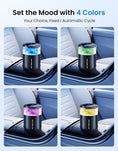 Bild in Galerie-Betrachter laden, TECXERLLON Smart Car Air Freshener Diffuser with Ambient Light, Oil Level Indicator, 2 Scent Refills, Auto On/Off, 4 Mist Modes, 1600 Sprays Rechargeable Aroma Diffuser for Car, Home, Office, Bedroom
