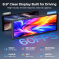 Bild in Galerie-Betrachter laden, TECXERLLON 8.9" Wireless CarPlay Screen for Car, Portable Apple CarPlay & Android Auto Display with Magnetic Mount, 1080P Backup Camera, Bluetooth 5.0, Plug & Play, Voice Control, Mirror Link
