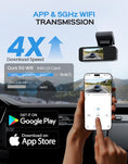 Load image into Gallery viewer, TECXLERON Dash Cam, 4K Full HD Dash Camera for Cars, Built-in GPS and Wi-Fi, 64GB SD Card Included, 160° Wide Angle Lens, Night Vision, G-Sensor, Loop Recording, 24H Parking Monitor
