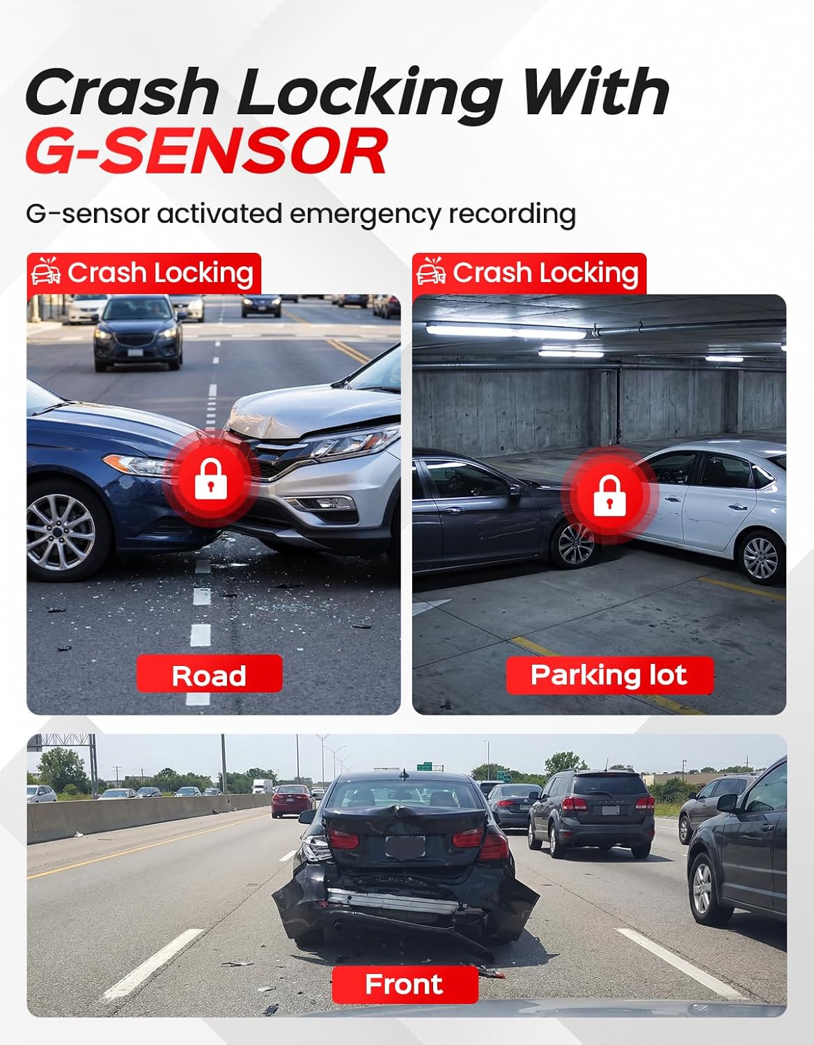 TECXLERON Dash Cam, 4K Full HD Dash Camera for Cars, Built-in GPS and Wi-Fi, 64GB SD Card Included, 160° Wide Angle Lens, Night Vision, G-Sensor, Loop Recording, 24H Parking Monitor
