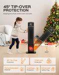 Load image into Gallery viewer, 32.3in Portable Electric Tower Heater with Fireplace Display, 1500W PTC Ceramic Heating, 70° Oscillation, Remote & Thermostat, Indoor Safe Heater for Bedroom & Living Room
