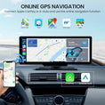 Load image into Gallery viewer, 10.26'' Wireless Carplay Screen for Car, Portable Car Stereo with Carplay & Android Auto, Car Audio Receivers with GPS Navigation, Mirror Link, for All Vehicles(No Camera)
