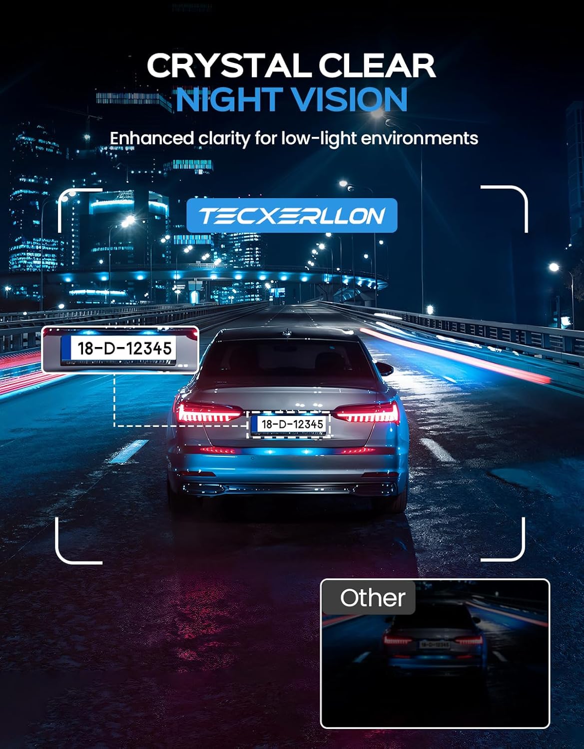 TECXLERON Dash Cam, 4K Full HD Dash Camera for Cars, Built-in GPS and Wi-Fi, 64GB SD Card Included, 160° Wide Angle Lens, Night Vision, G-Sensor, Loop Recording, 24H Parking Monitor