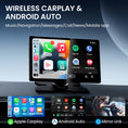 Bild in Galerie-Betrachter laden, 9.0" Wireless CarPlay Screen for Car, Android Auto Screen for Car with Backup Camera, Portable Touchscreen Car Stereo with GPS Navigation/Mirror Link/Voice Control/Bluetooth/FM/AUX

