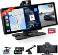 Load image into Gallery viewer, TECXERLLON 10.26" Portable Apple CarPlay Screen for Car, Wireless Car Play & Android Auto, 4K Dash Cam and 1080P Backup Camera, OTA, GPS Navigation, Voice Control, Mirror Link

