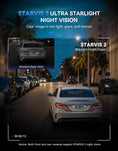 Load image into Gallery viewer, TECXLERON Dash Cam Front and Rear, 4K Dual Dash Cam, Dash Camera for Cars with Starlight Night Vision, 160° Front & 150° Rear Wide Angle, GPS, WDR, G-Sensor, 24H Parking Mode, 64GB Card Included

