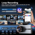 Load image into Gallery viewer, Dash Cam, 4K Dash Cam Front and Rear with ADAS, 170°/150° Wide View, Starlight Night Vision, GPS, WDR, G-Sensor, App Support, 24H Parking Mode, 64GB Card Included
