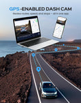 Load image into Gallery viewer, TECXLERON Dash Cam, 4K Full HD Dash Camera for Cars, Built-in GPS and Wi-Fi, 64GB SD Card Included, 160° Wide Angle Lens, Night Vision, G-Sensor, Loop Recording, 24H Parking Monitor
