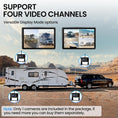 Load image into Gallery viewer, RV Backup Camera, Vehicle Backup Cameras with 7-Inch Touchscreen Monitor, Wireless HD 1080P, 4-Channel System, IR Night Vision, Waterproof Rearview Camera for RV, Truck, Van, SUV, Trailer
