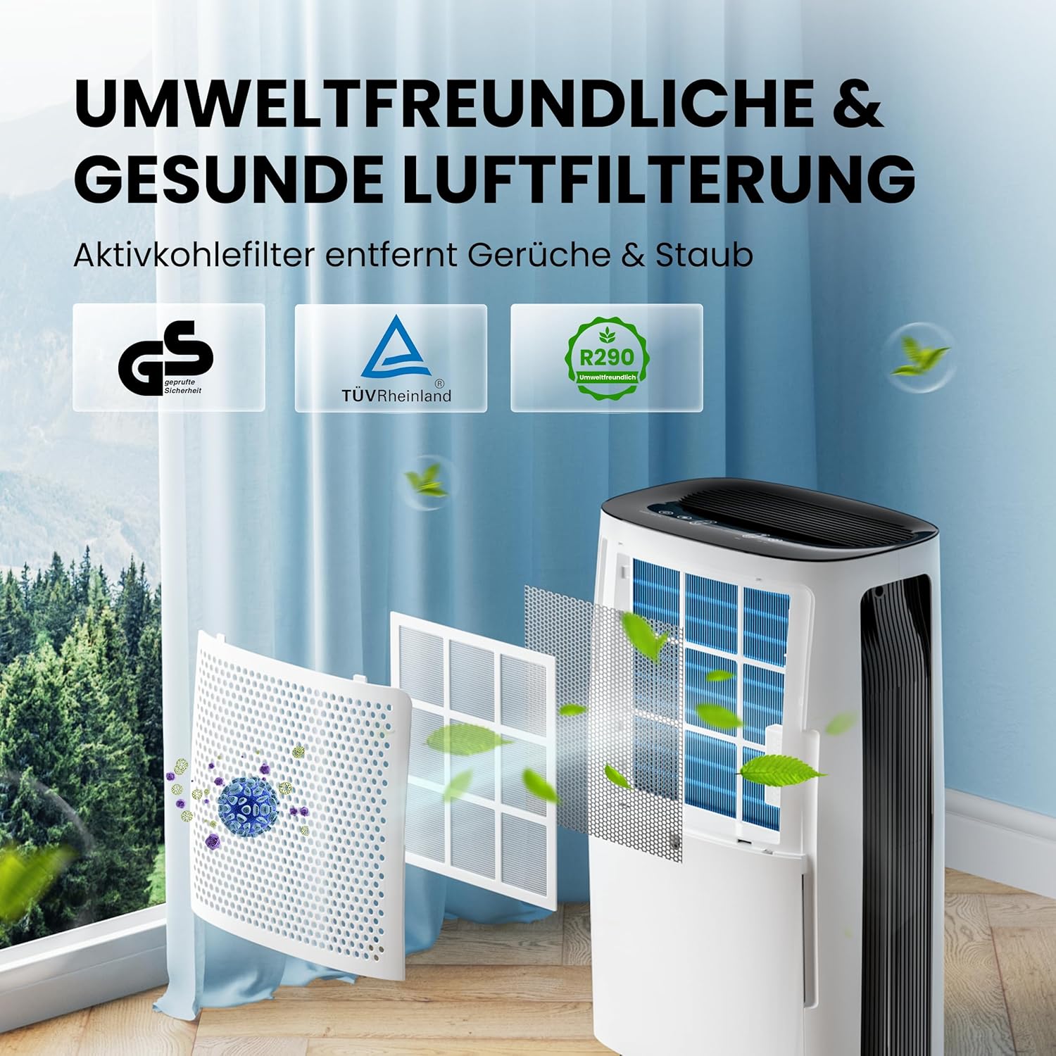 TECXERLLON Luftentfeuchter Elektrisch 25L/Tag, 50㎡(150m³), mit App-steuerung & Touchpanel, Entfeuchter für Keller, 3,7L Wassertank, Schlauchentwässerung, 47dB, 24H Timer, Kindersicherung, 3 J. Gar