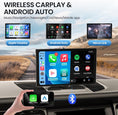 Load image into Gallery viewer, 9.0'' Wireless Carplay Screen for Car, Portable Car Stereo with Apple Carplay & Android Auto, Car Audio Receivers with GPS Navigation, Mirror Link, Screen for All Vehicles(No Camera)
